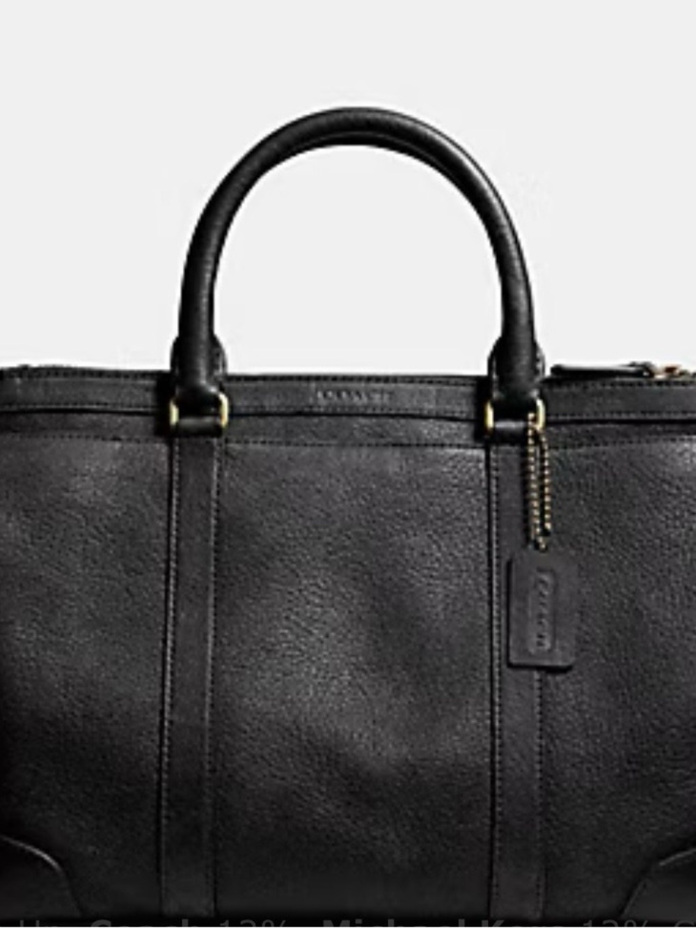Coach Woman's Bleecker Black Pebble Leather Satchel Bag